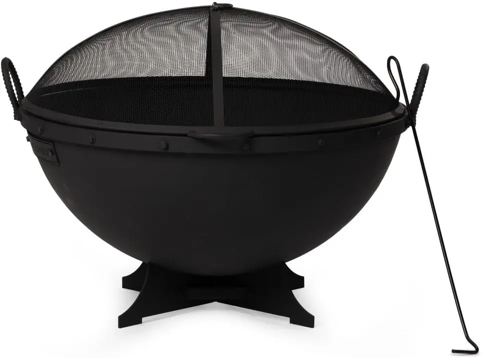 Ash Ember 32in Hemisphere Fire Pit with Screen and Poker Cast Iron High Temperature Black Paint Fire Bowl Wood Burning
Ash Ember 32in Hemisphere Fire Pit with Screen and Poker Cast Iron High Temperature Black Paint Fire Bowl Wood Burning