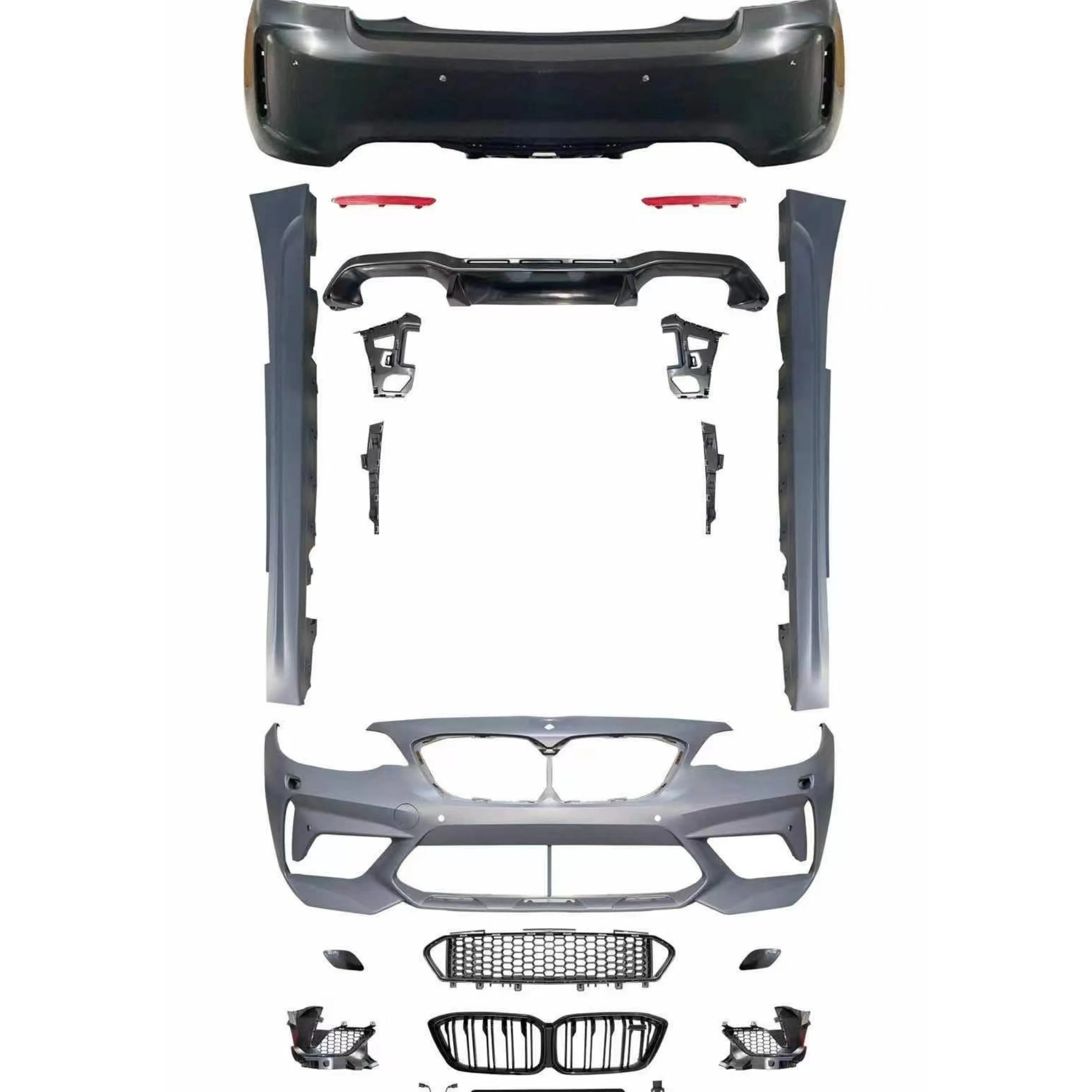 For F22/F23 up to M2 CS Front rear Bumper side skirts diffuser grills and spoilers body kits
For F22/F23 up to M2 CS Front rear Bumper side skirts diffuser grills and spoilers body kits