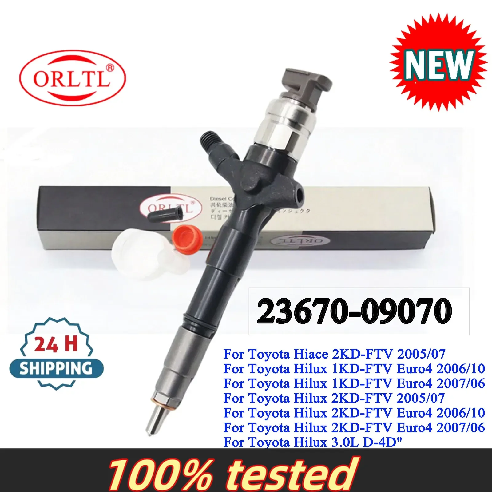 New 23670-0L070 Diesel Fuel Injector 23670 0L070 Common Rail Injector 236700L070 For Toyota Hiace Hilux 2.5 D 2KD-FTV ORLTL
New 23670-0L070 Diesel Fuel Injector 23670 0L070 Common Rail Injector 236700L070 For Toyota Hiace Hilux 2.5 D 2KD-FTV ORLTL