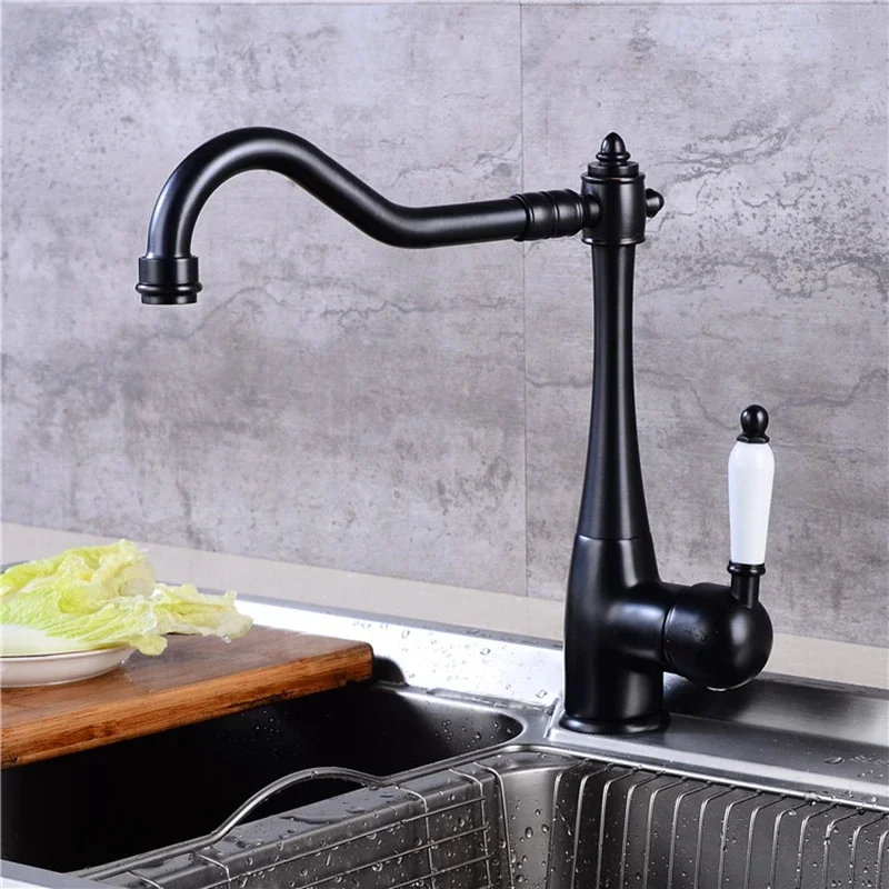 Faucet Kitchen Brass Cold and Hot Mixer Tap Deck Mounted Single Handle Sink Faucet Brushed Kitchen Faucet Black
Faucet Kitchen Brass Cold and Hot Mixer Tap Deck Mounted Single Handle Sink Faucet Brushed Kitchen Faucet Black