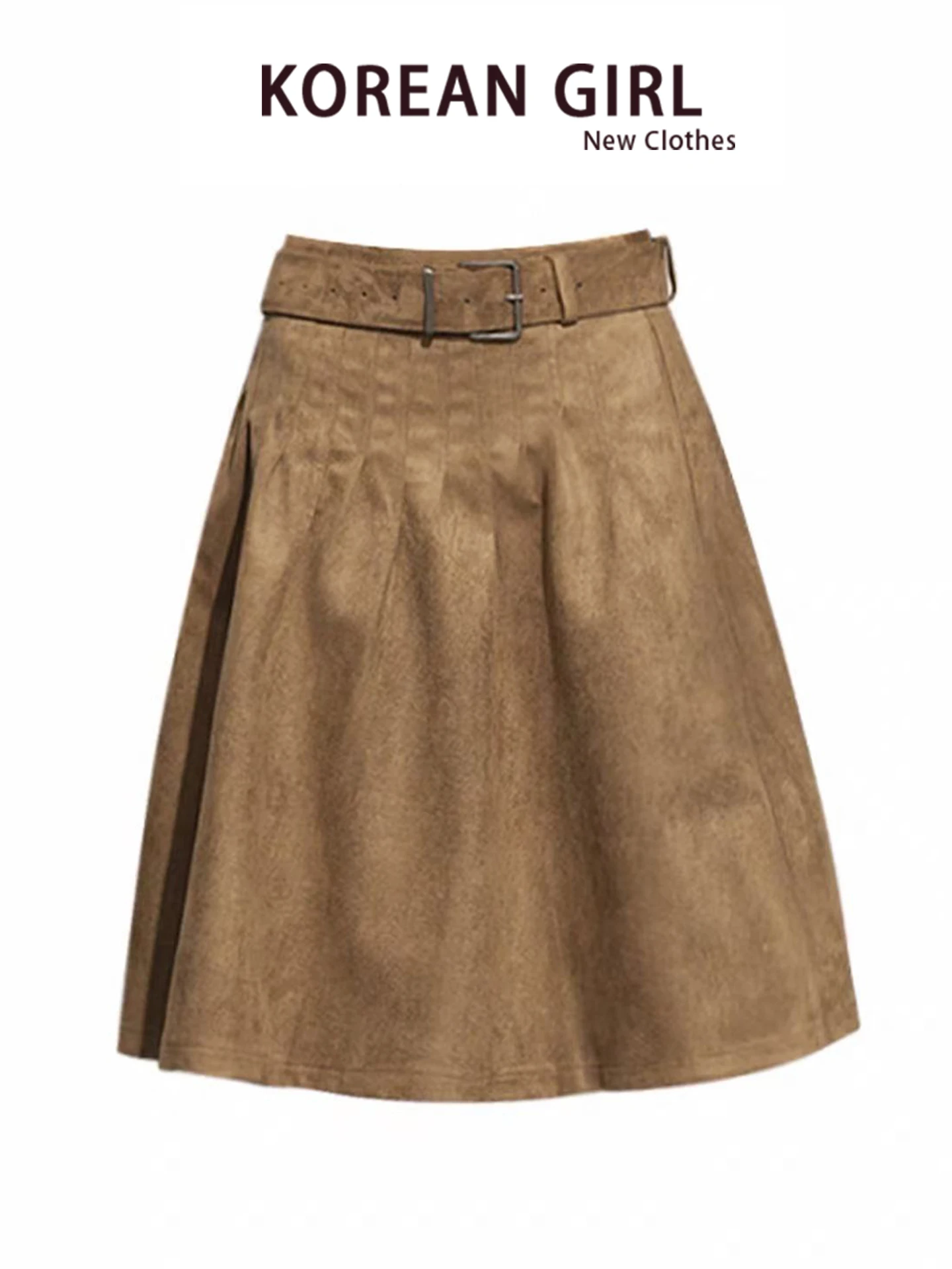 Retro A-Line Skirt Women's Early Spring Mid-Length Pleated Suede Brown High Waist Flared Skirt Commute Sle Casual Wear
Retro A-Line Skirt Women's Early Spring Mid-Length Pleated Suede Brown High Waist Flared Skirt Commute Sle Casual Wear