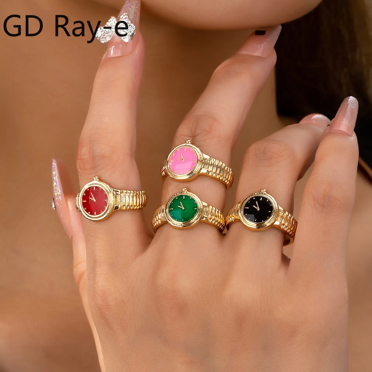 Vintage Punk Finger Watch Mini Alloy Watches for Women Fashion Jewelry Couple Clock Retro Enamel Rings
Vintage Punk Finger Watch Mini Alloy Watches for Women Fashion Jewelry Couple Clock Retro Enamel Rings