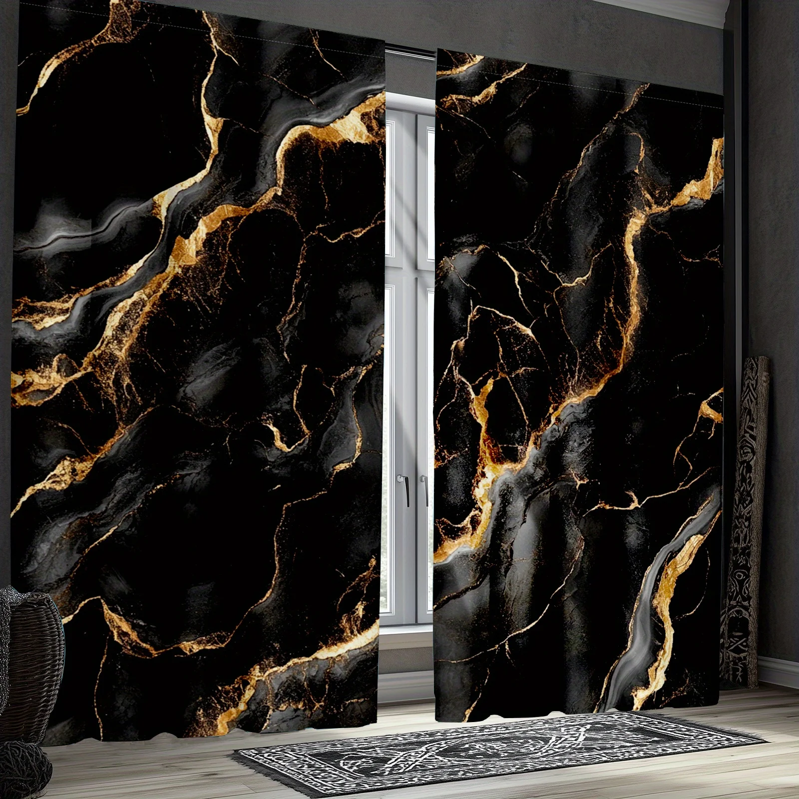 2pcs Black & Gold Marble Curtains – Flowing Gold Pattern for Elegant Home Decor
2pcs Black & Gold Marble Curtains – Flowing Gold Pattern for Elegant Home Decor
