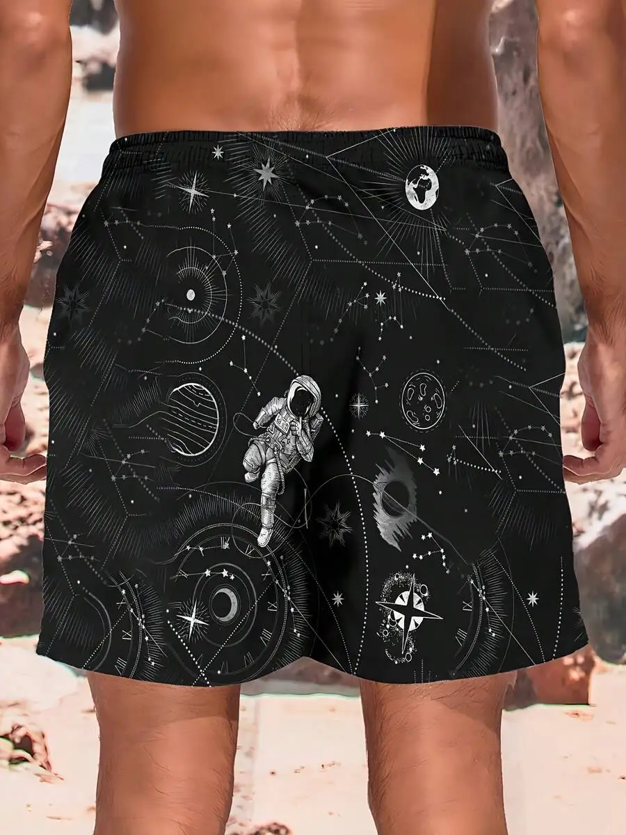 3D Printed Space Astronaut Beach Shorts For Men, Breathable Quick Dry Swim Trunks
3D Printed Space Astronaut Beach Shorts For Men, Breathable Quick Dry Swim Trunks