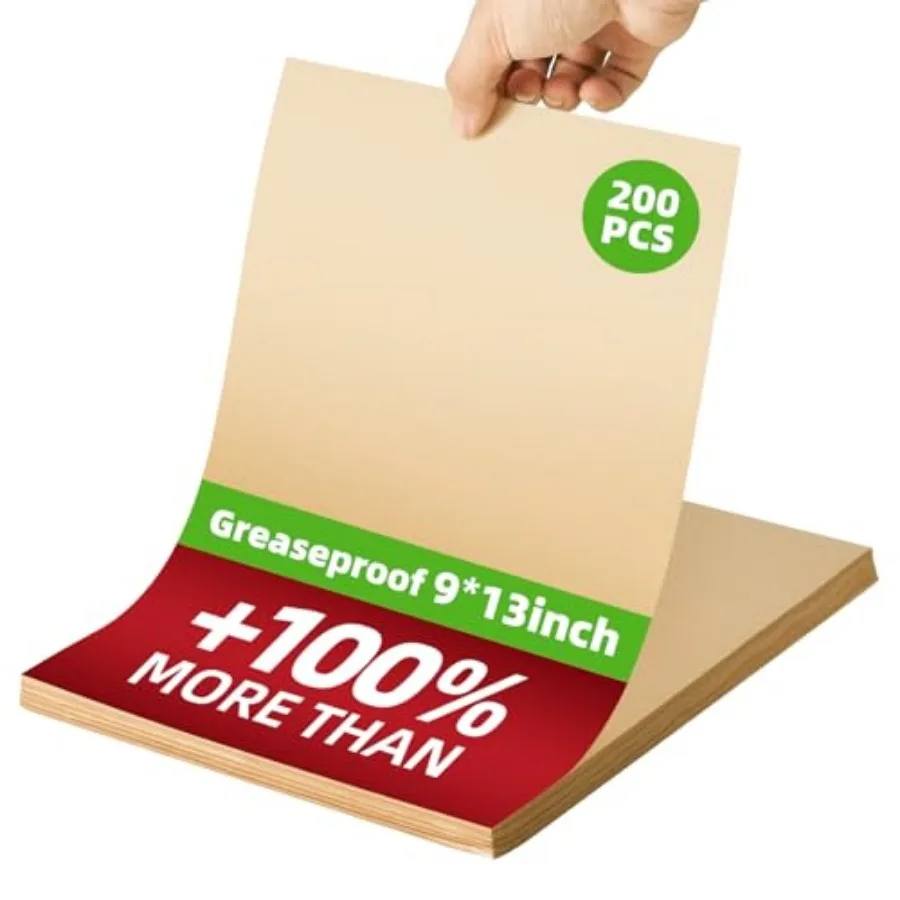 200 Pcs Parchment Paper Sheets 9x13 Inches, Pre Cut Parchment Paper Sheets for Baking, Bread, Cakes, Cookies - Non-Stick Baking
200 Pcs Parchment Paper Sheets 9x13 Inches, Pre Cut Parchment Paper Sheets for Baking, Bread, Cakes, Cookies - Non-Stick Baking