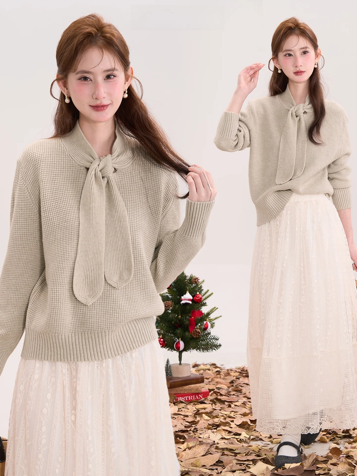 Casual Style Long Sleeve Knitted Sweater Women's Autumn Winter Thickened Polyester Fiber Sugar Coated Almond Texture Top
Casual Style Long Sleeve Knitted Sweater Women's Autumn Winter Thickened Polyester Fiber Sugar Coated Almond Texture Top