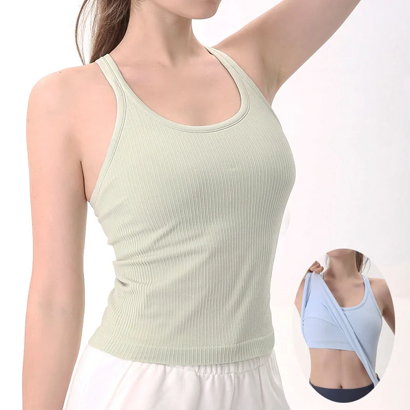 Women Vest with Bra Female Gym Yoga Vests Tank Tops Sleeveless Cross Back Hot Crop Tops Summer Ladies Skinny Camisole V01
Women Vest with Bra Female Gym Yoga Vests Tank Tops Sleeveless Cross Back Hot Crop Tops Summer Ladies Skinny Camisole V01
