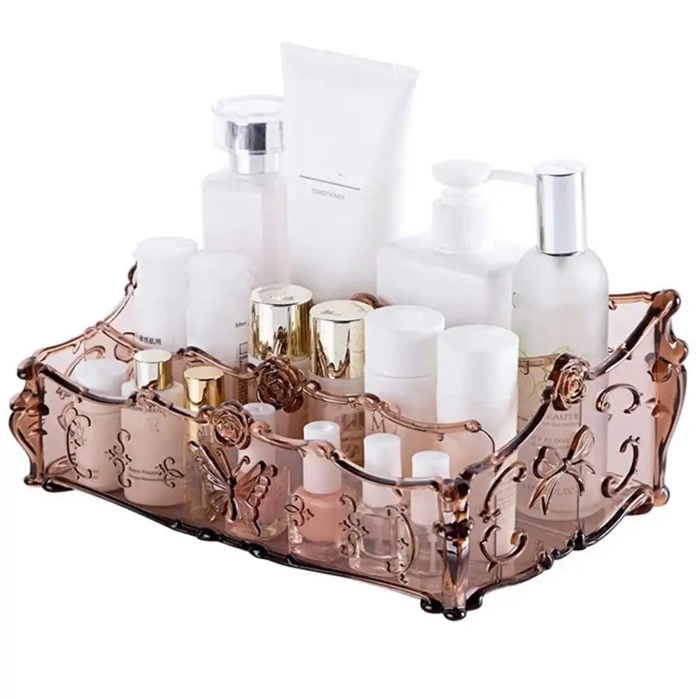 Plastic Makeup Organizer European Style Clear Flower Makeup Brush Holder Large Capacity Multi Grid Desktop Display Case Jewerly
Plastic Makeup Organizer European Style Clear Flower Makeup Brush Holder Large Capacity Multi Grid Desktop Display Case Jewerly
