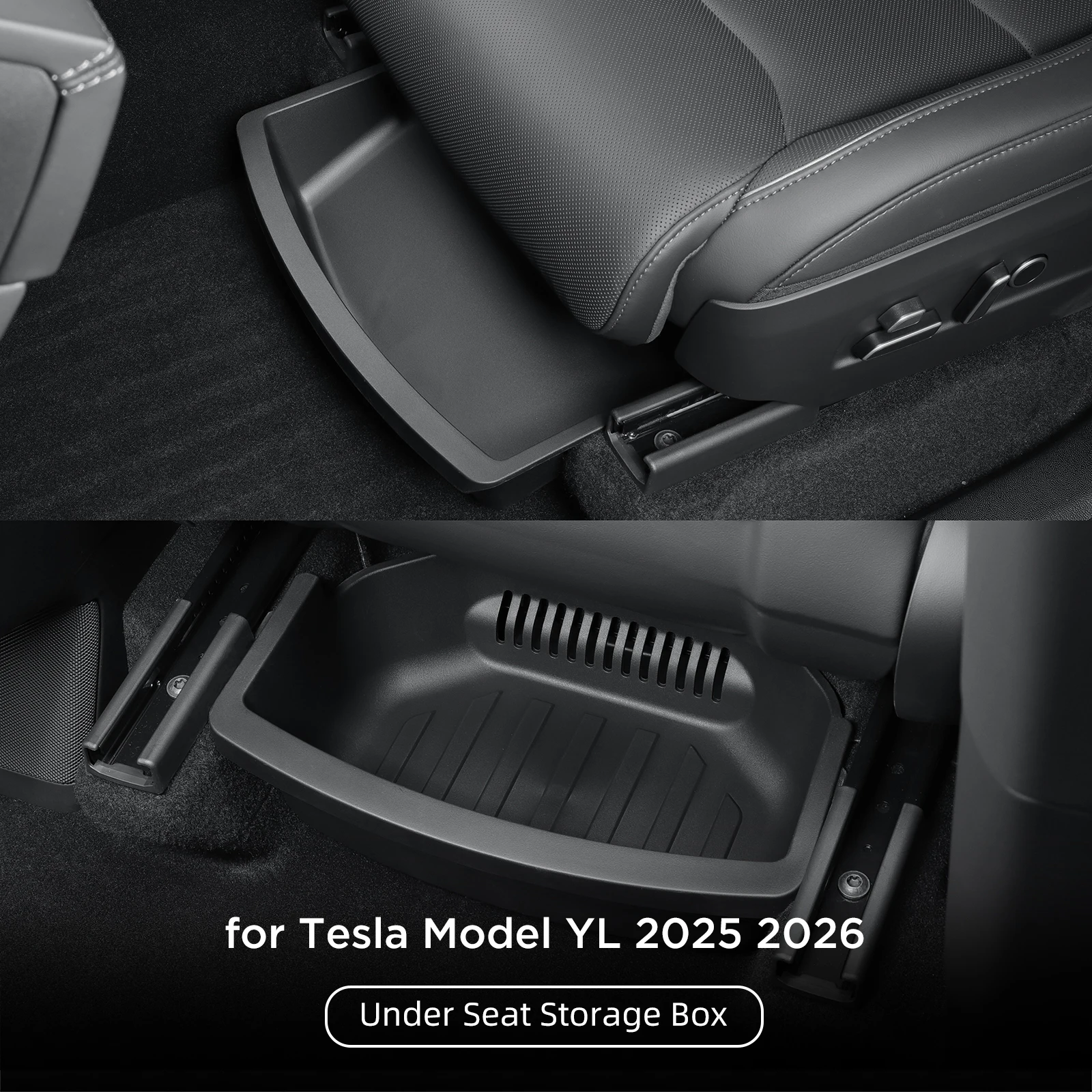 LUCKEASY for Tesla Model YL 2025 2026 Car First Row Under Seat Front Rear Storage Box Drawer Type TPE Car Tray Organizer
LUCKEASY for Tesla Model YL 2025 2026 Car First Row Under Seat Front Rear Storage Box Drawer Type TPE Car Tray Organizer