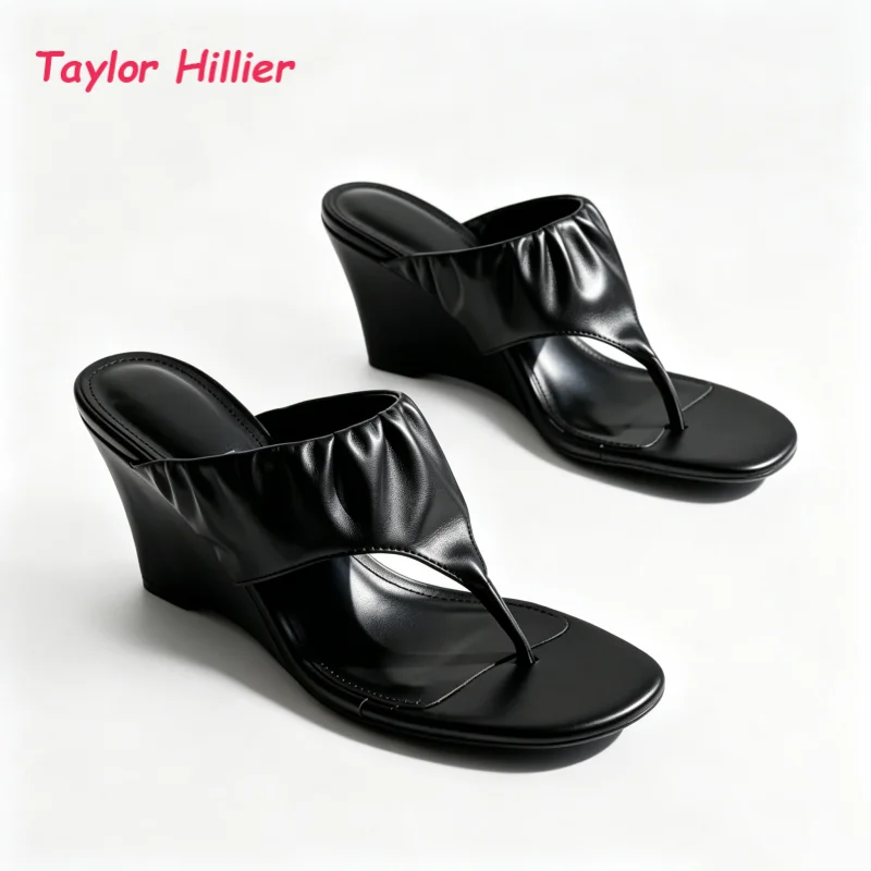 Ruched Thong Wedge Mule Women Fashion Round Open Toe Slip On Outdoor Summer 2026 New Stylis Daily Commute Casual Sandals
Ruched Thong Wedge Mule Women Fashion Round Open Toe Slip On Outdoor Summer 2026 New Stylis Daily Commute Casual Sandals