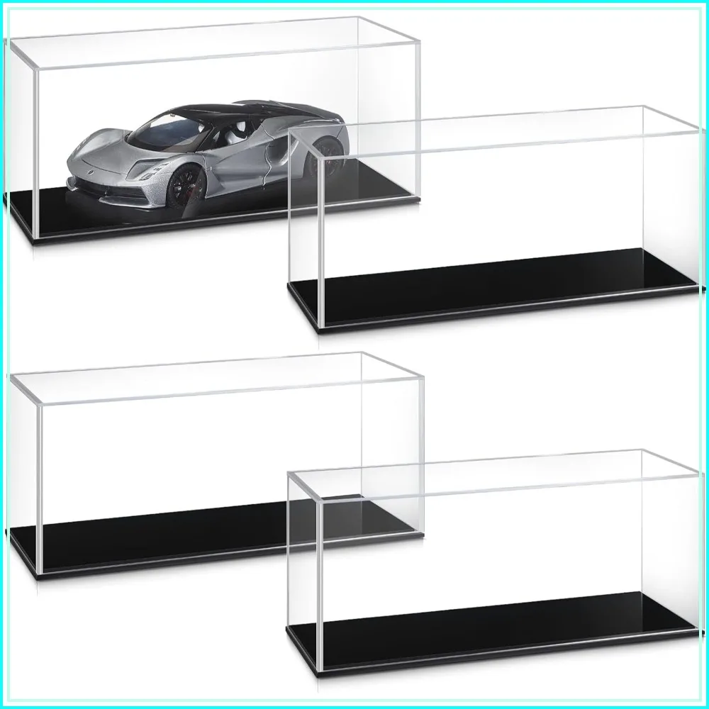 4 Pcs Clear Acrylic Model Car Display Case 1:24 Dustproof Showbox with Black Base for Collectibles
4 Pcs Clear Acrylic Model Car Display Case 1:24 Dustproof Showbox with Black Base for Collectibles