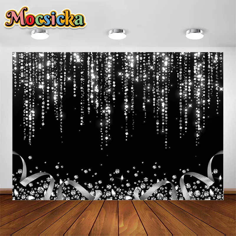 Black Silver Glitter Masonry Photography Backgrounds Children Adults Portrait Photo Shooting Props Party Decoration Backdrops
Black Silver Glitter Masonry Photography Backgrounds Children Adults Portrait Photo Shooting Props Party Decoration Backdrops