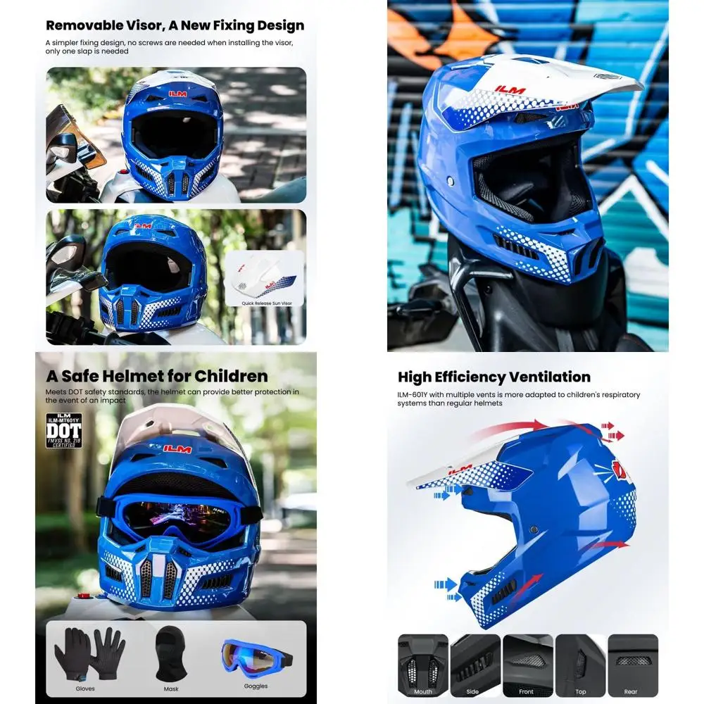 Молодежный велосипедный шлем с очками, перчатками и маской для детей ATV, BMX, Off-Road Riding — сертифицирован DOT, синий поп-арт, Youth Large
Молодежный велосипедный шлем с очками, перчатками и маской для детей ATV, BMX, Off-Road Riding — сертифицирован DOT, синий поп-арт, Youth Large