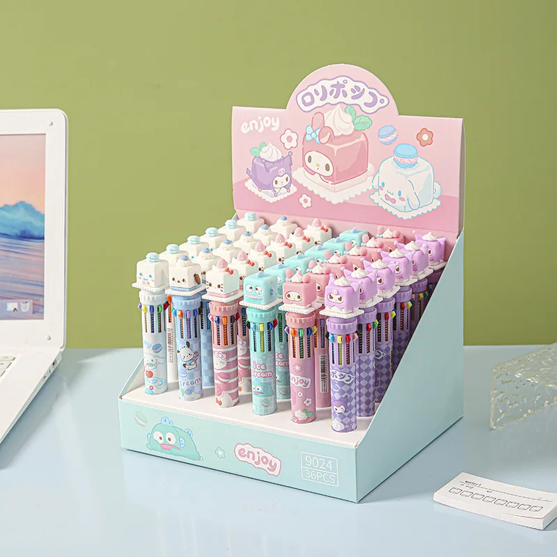 New Kuromi Hello Kitty 10-Color Ballpoint Pen Set Cinnamoroll Kawaii 0.7mm Gel Pens for School Office Stationery Drawing Wr
New Kuromi Hello Kitty 10-Color Ballpoint Pen Set Cinnamoroll Kawaii 0.7mm Gel Pens for School Office Stationery Drawing Wr