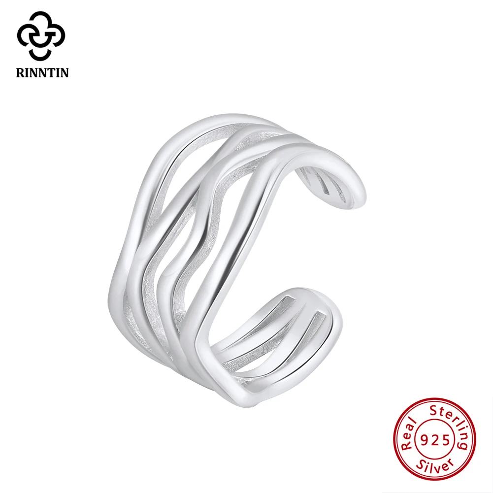 Rinntin Simple Style Layered Hollow Open Ring Girls 925 Sterling Silver Chic Office Ladies Daily Finger Ring Jewelry Gift GAR06
Rinntin Simple Style Layered Hollow Open Ring Girls 925 Sterling Silver Chic Office Ladies Daily Finger Ring Jewelry Gift GAR06