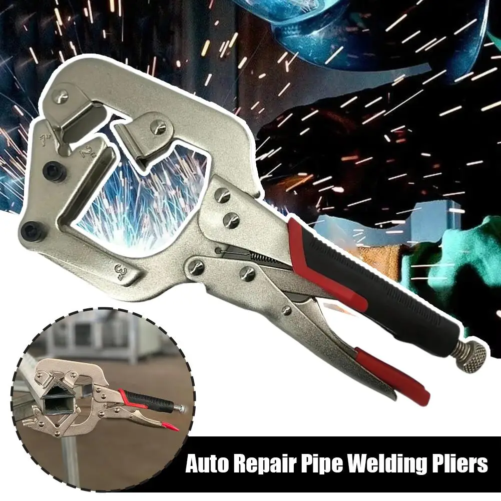 10-Inch Welding Pipe Plier Clamp Fast Release C-Clamp Large Locking with V-Pads E0K9 
10-Inch Welding Pipe Plier Clamp Fast Release C-Clamp Large Locking with V-Pads E0K9
