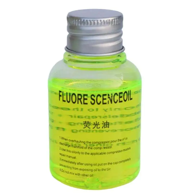 Fluorescent Oil 60ml For Ultraviolet Oil Leak Detection Automobile For Car AC A/C Auto Air Conditioning Pipeline Tracer Repair
Fluorescent Oil 60ml For Ultraviolet Oil Leak Detection Automobile For Car AC A/C Auto Air Conditioning Pipeline Tracer Repair