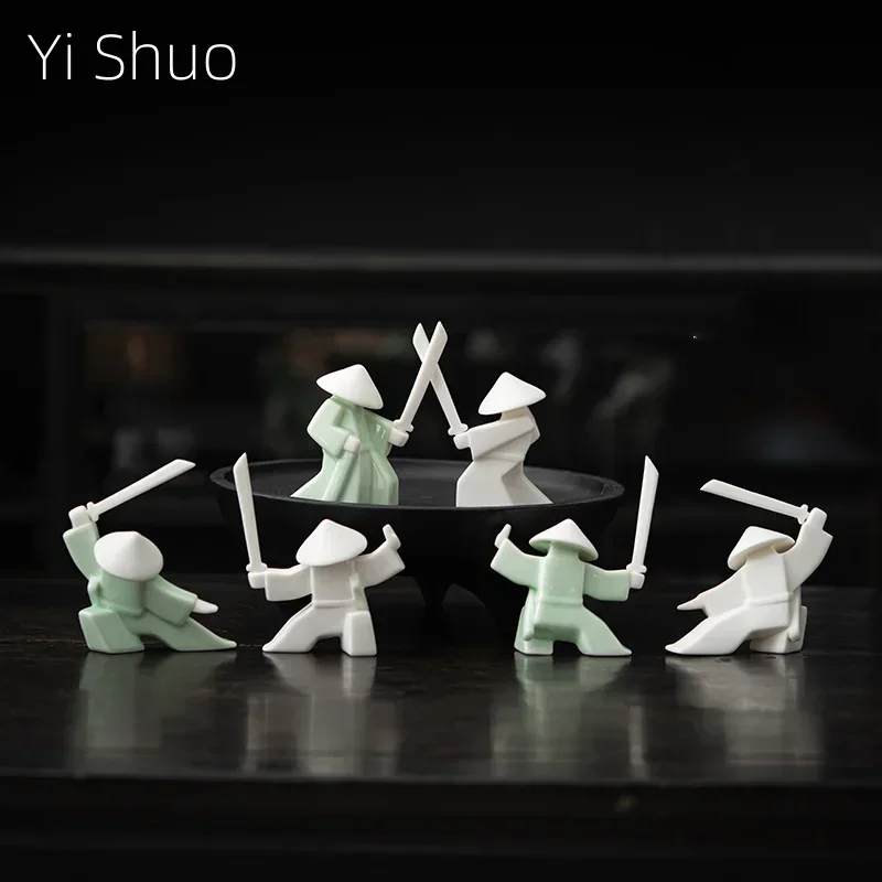 Creative New Chinese Ceramic Warrior Knight Desktop Small Ornaments Joss-Stick Incense Stick Holder Ornament Tea Pets
Creative New Chinese Ceramic Warrior Knight Desktop Small Ornaments Joss-Stick Incense Stick Holder Ornament Tea Pets