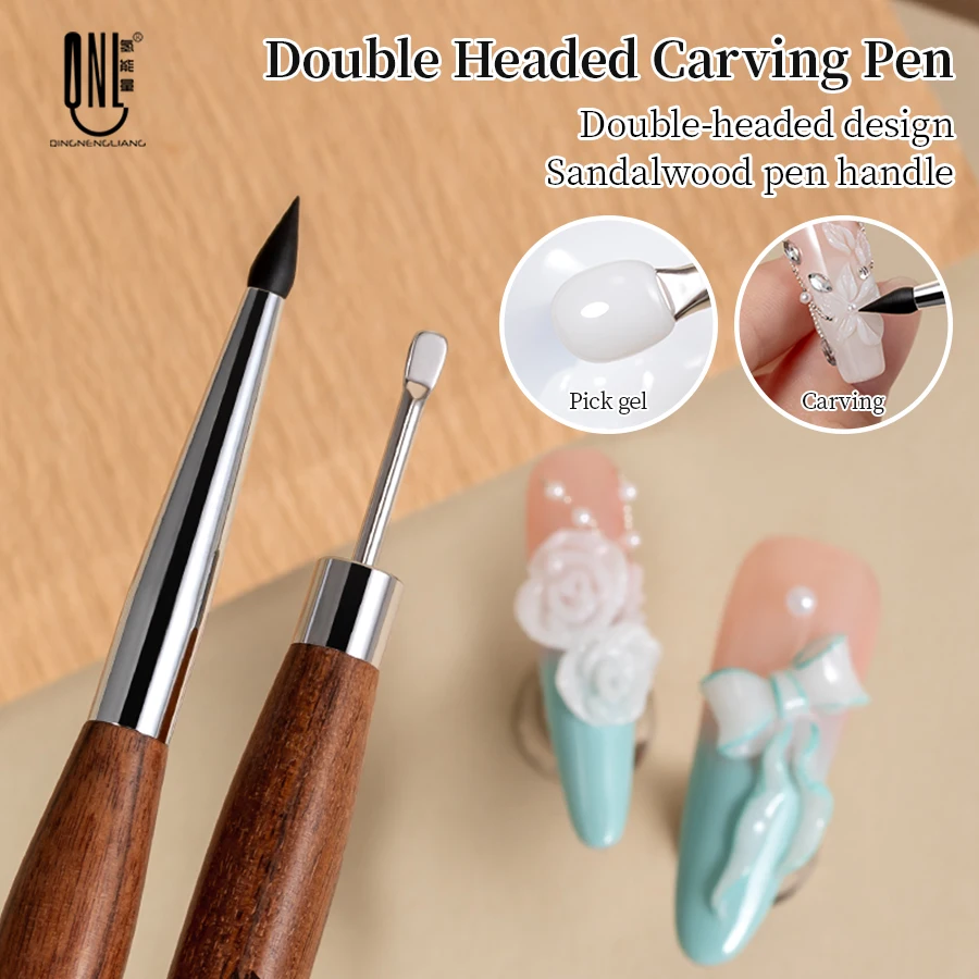 Dual-ended Nail Art Sculpture Pen Silicone Pen & Stainless Steel 3D Gel Picker Foil Carving Drawing Nail Brushes Nail Art Tools
Dual-ended Nail Art Sculpture Pen Silicone Pen & Stainless Steel 3D Gel Picker Foil Carving Drawing Nail Brushes Nail Art Tools