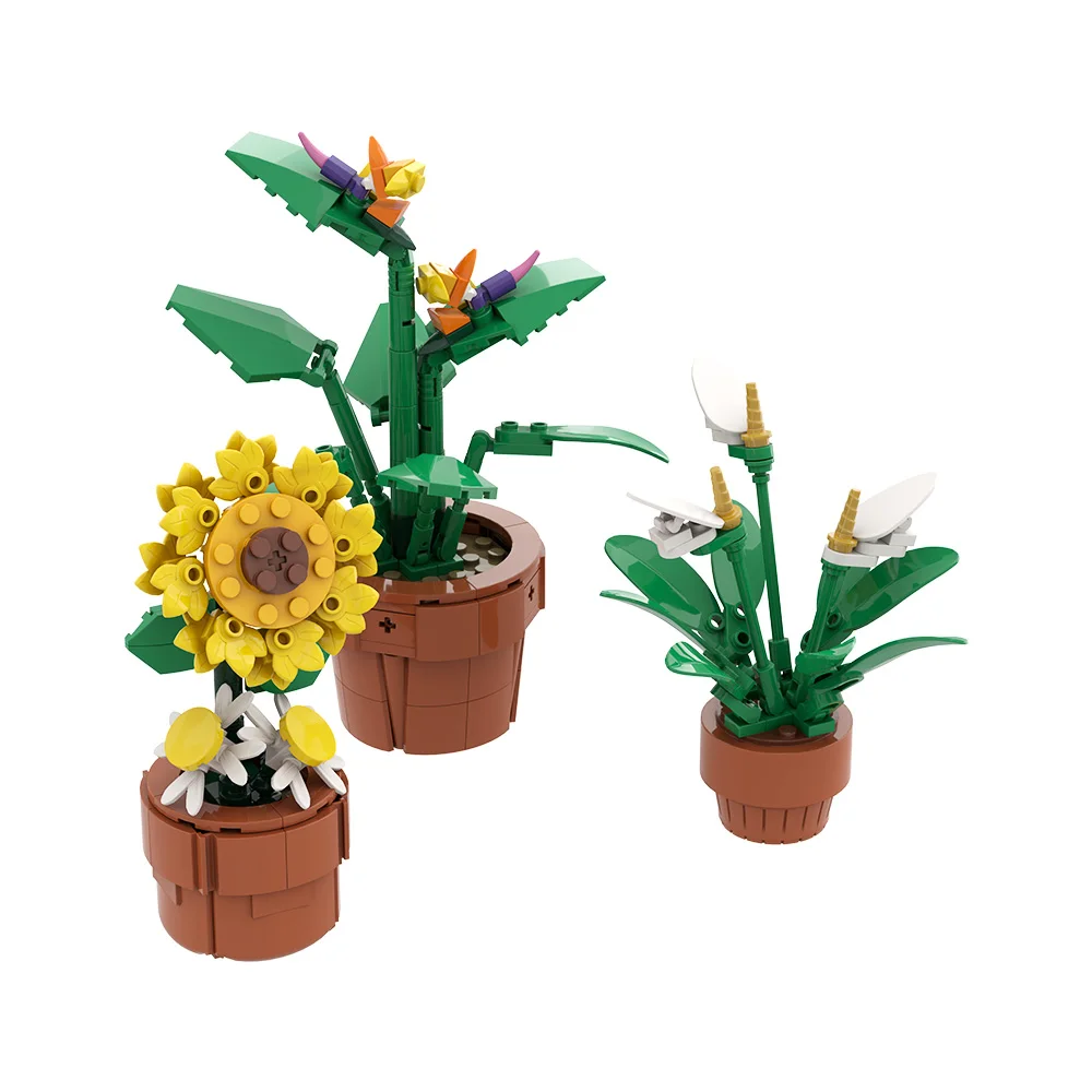 MOC Tiny Plants Sunflower Succulent Bonsai Model Building Blocks Carnivorous Plants Cacti Piranha Gardening Brick Toy Adult Gift
MOC Tiny Plants Sunflower Succulent Bonsai Model Building Blocks Carnivorous Plants Cacti Piranha Gardening Brick Toy Adult Gift