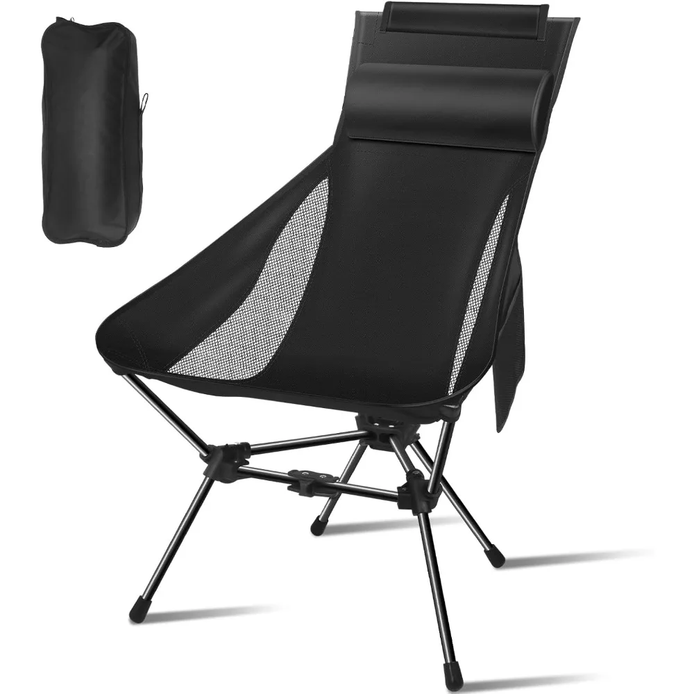 Camping Chairs, Portable Camping Chair with Headrest and Storage Bag, Lightweight Foldable Chair for Outside Camping, Hiking, Tr
Camping Chairs, Portable Camping Chair with Headrest and Storage Bag, Lightweight Foldable Chair for Outside Camping, Hiking, Tr