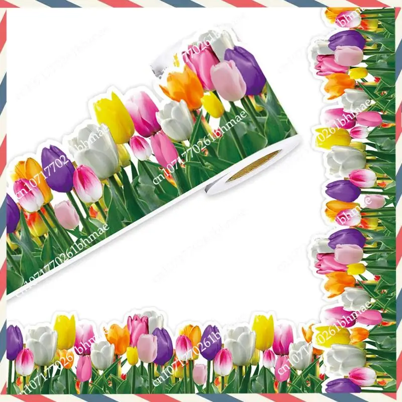 -A21Z Tulip Flower Trim Border Floral Bulletin Border Fit For School Classroom Blackboard Chalkboard Decoration 1 Roll
-A21Z Tulip Flower Trim Border Floral Bulletin Border Fit For School Classroom Blackboard Chalkboard Decoration 1 Roll