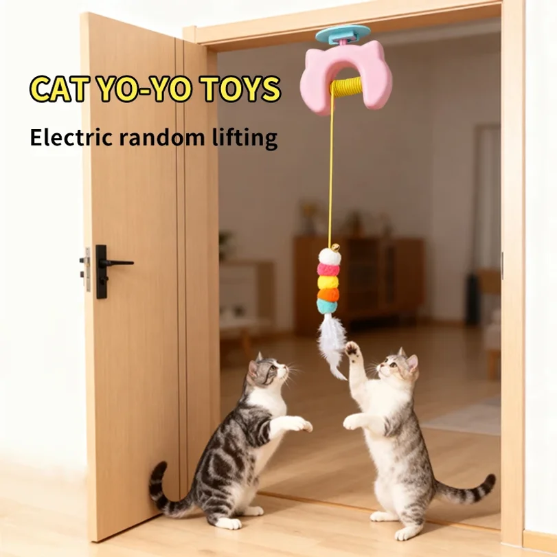 New Type Of Electric Cat Toy with 2 Ropes Smart Hanging Door Auto Swing Feather Toy A Self-entertainment And Cat-teasing Wonder
New Type Of Electric Cat Toy with 2 Ropes Smart Hanging Door Auto Swing Feather Toy A Self-entertainment And Cat-teasing Wonder