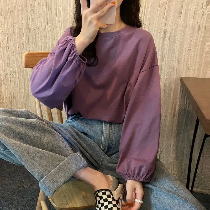 Cute Women's Top Kawaii T-shirt Woman Slim Plain Tees Long Sleeve Aesthetic Clothing Y2k New In Fitted Wholesale Luxury Pulovers
Cute Women's Top Kawaii T-shirt Woman Slim Plain Tees Long Sleeve Aesthetic Clothing Y2k New In Fitted Wholesale Luxury Pulovers