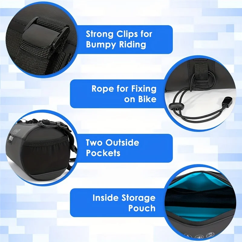 A51Q-Bike Handlebar Bag Waterproof Bicycle Handlebar Roll Bag With Large Reflective Area, Pouch Bag For Mountain Bike Bicycle
A51Q-Bike Handlebar Bag Waterproof Bicycle Handlebar Roll Bag With Large Reflective Area, Pouch Bag For Mountain Bike Bicycle