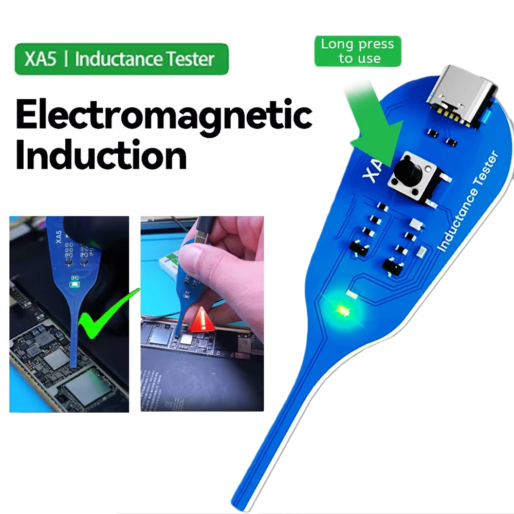 XA5 Inductance Tester Electromagnetic Non-Contact Fault Detection for Phones PCB Motherboard Repair Diagnostics Tools
XA5 Inductance Tester Electromagnetic Non-Contact Fault Detection for Phones PCB Motherboard Repair Diagnostics Tools