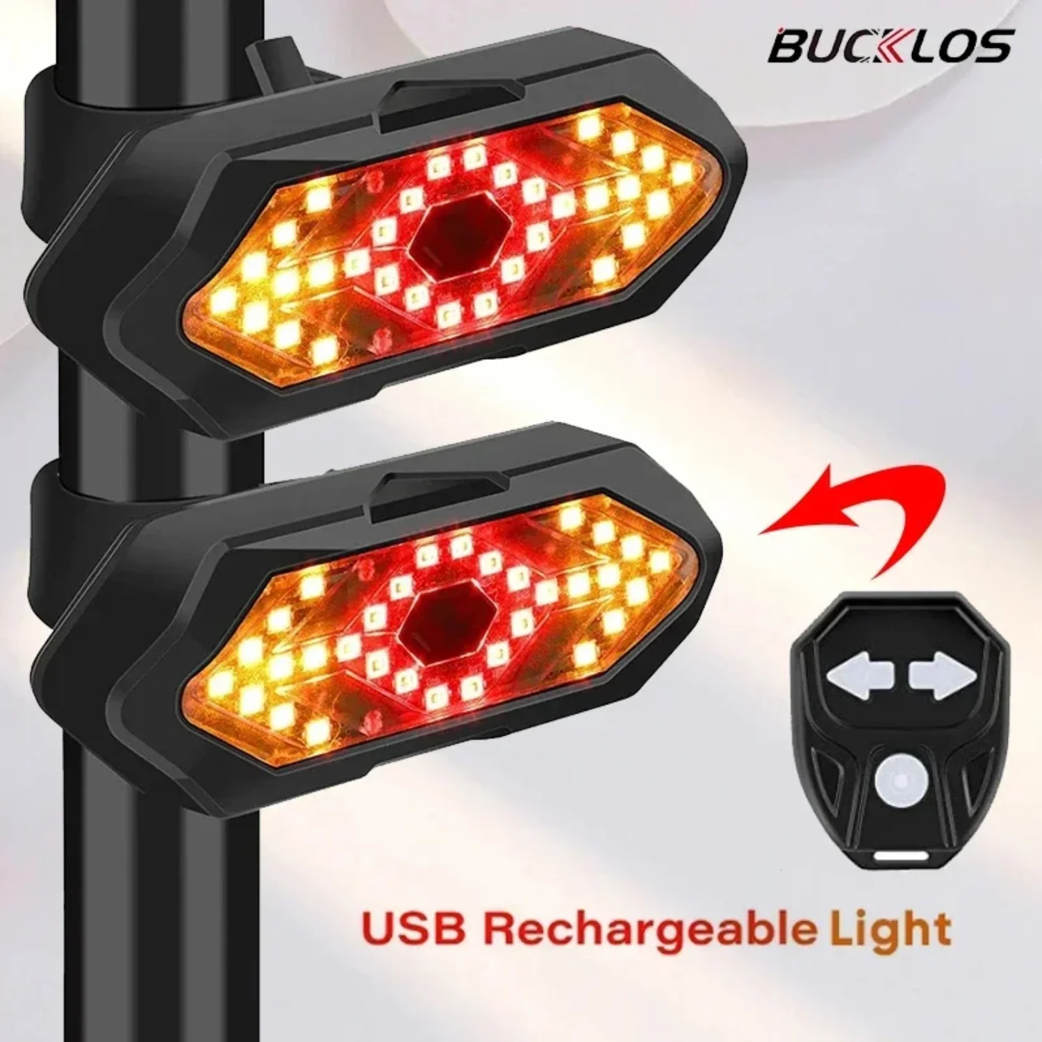 Bicycle Turn Signal Rear Light Remote USB Rechargeable Bright Taillight Fit on Any Bike Wireless Safety Lamp Cycling Accessories
Bicycle Turn Signal Rear Light Remote USB Rechargeable Bright Taillight Fit on Any Bike Wireless Safety Lamp Cycling Accessories