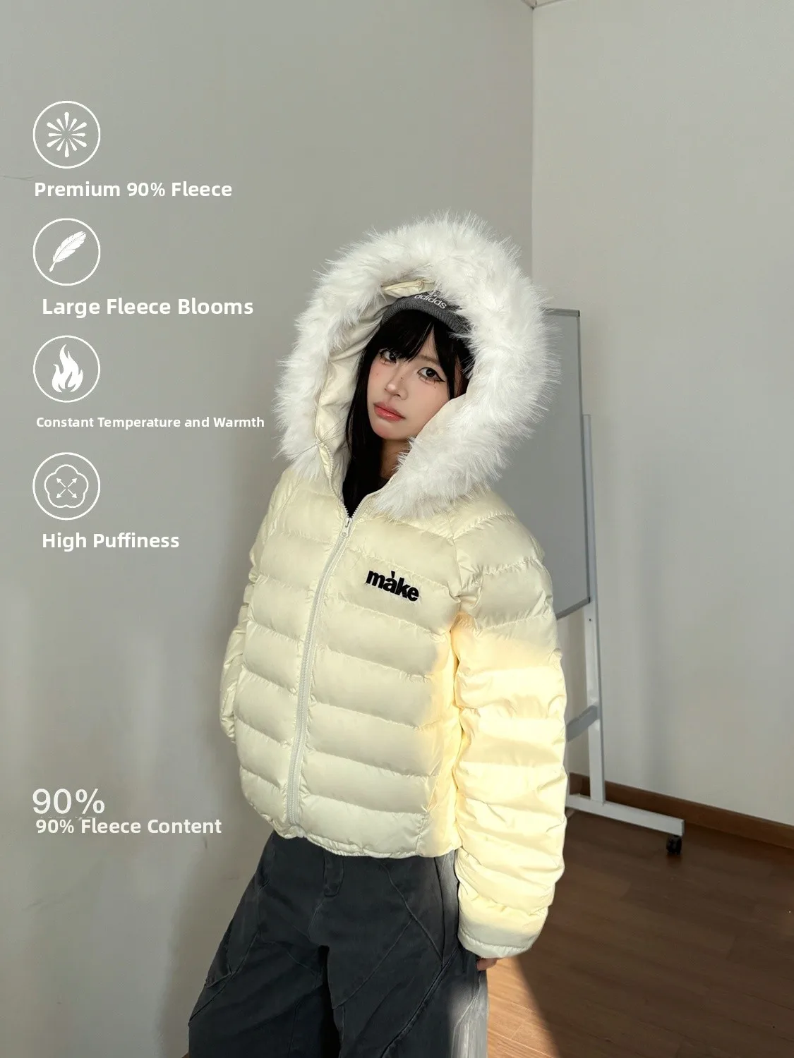 American Sle Detachable Fur Collar Ribbone Pattern down Jaet New National Stand 90 White Du down Warm Thi Outerwear
American Sle Detachable Fur Collar Ribbone Pattern down Jaet New National Stand 90 White Du down Warm Thi Outerwear