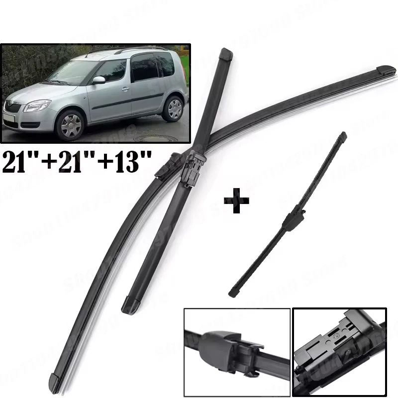 Wiper LHD Front & Rear Wiper Blades Set For Skoda Roomster 2006 - 2013 Windshield Windscreen Window Brushes 21"21"13"
Wiper LHD Front & Rear Wiper Blades Set For Skoda Roomster 2006 - 2013 Windshield Windscreen Window Brushes 21"21"13"