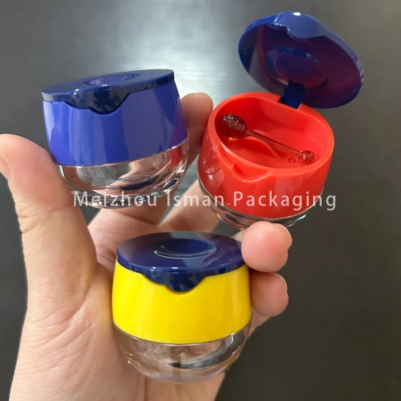 50Pcs Empty Refillable 6g Cute Lip Scrub Bottle Unique Honey Pot Lip Mask jar With Spoon Lip Balm Container With Lip Brush
50Pcs Empty Refillable 6g Cute Lip Scrub Bottle Unique Honey Pot Lip Mask jar With Spoon Lip Balm Container With Lip Brush