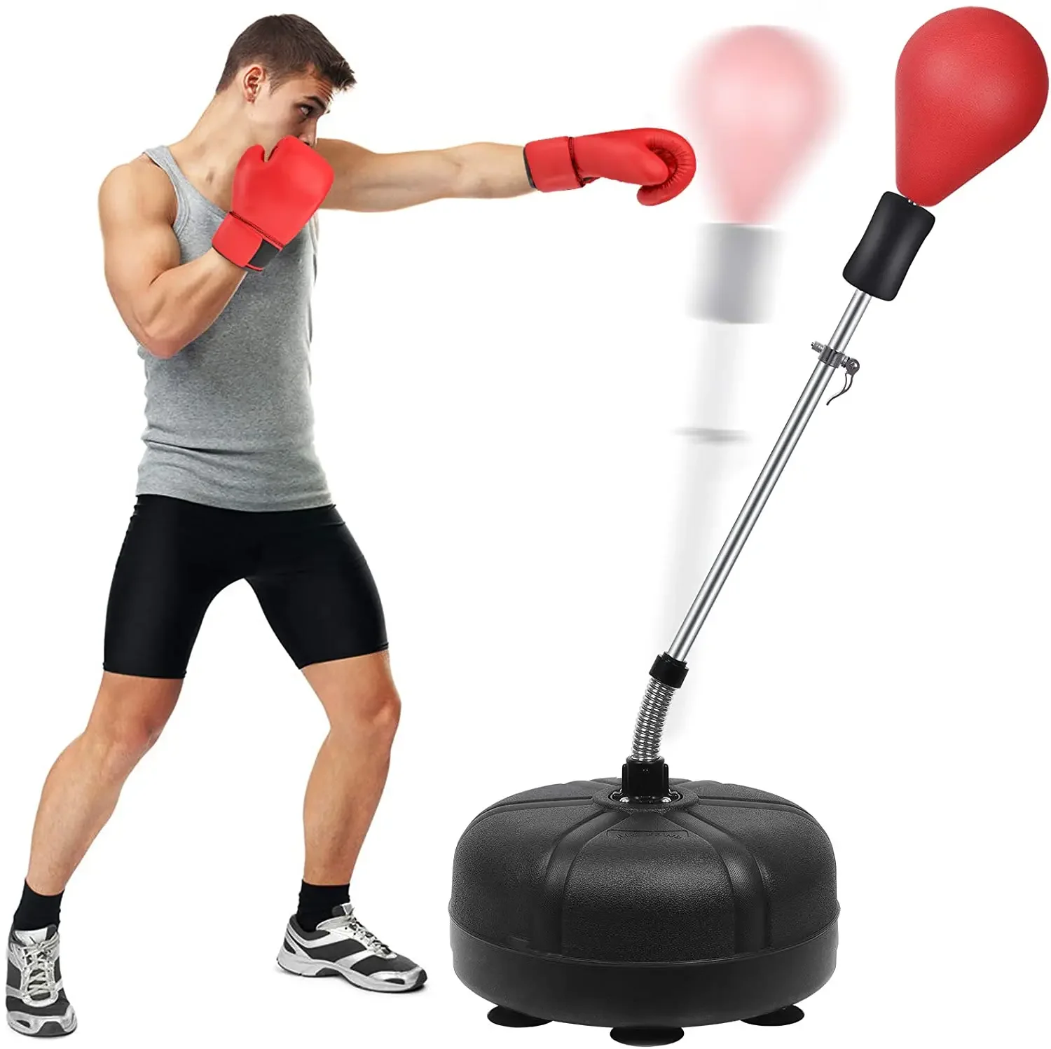 Adjustable Punching Speed Ball Bag with Stand, Boxing Equipment,Stress Relief Fitness Boxing Bag for Teens Adults Training
Adjustable Punching Speed Ball Bag with Stand, Boxing Equipment,Stress Relief Fitness Boxing Bag for Teens Adults Training