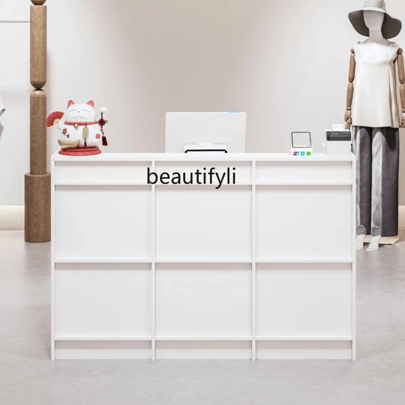 Solid Wood Cashier Counter Small Shop Front Desk Simple Modern Shoes and Bags Shop Checkout Counter Bar Counter
Solid Wood Cashier Counter Small Shop Front Desk Simple Modern Shoes and Bags Shop Checkout Counter Bar Counter