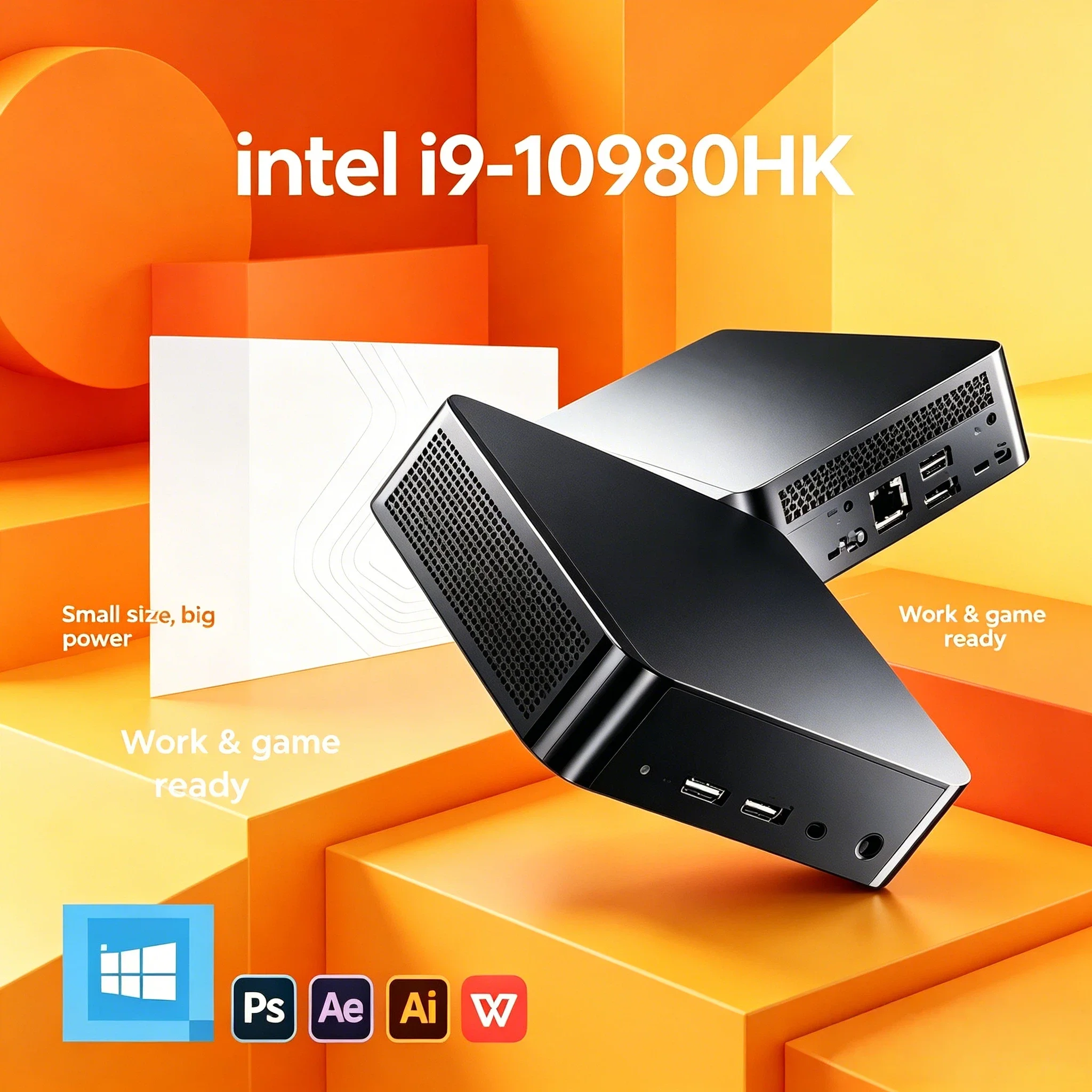 Intel Core i9 10980HK Mini PC Windows 11 Pro 16GB RAM 1TB 2TB SSD WIFI6 BT5.2 4K HD Gaming Office Study Small PC 4K
Intel Core i9 10980HK Mini PC Windows 11 Pro 16GB RAM 1TB 2TB SSD WIFI6 BT5.2 4K HD Gaming Office Study Small PC 4K