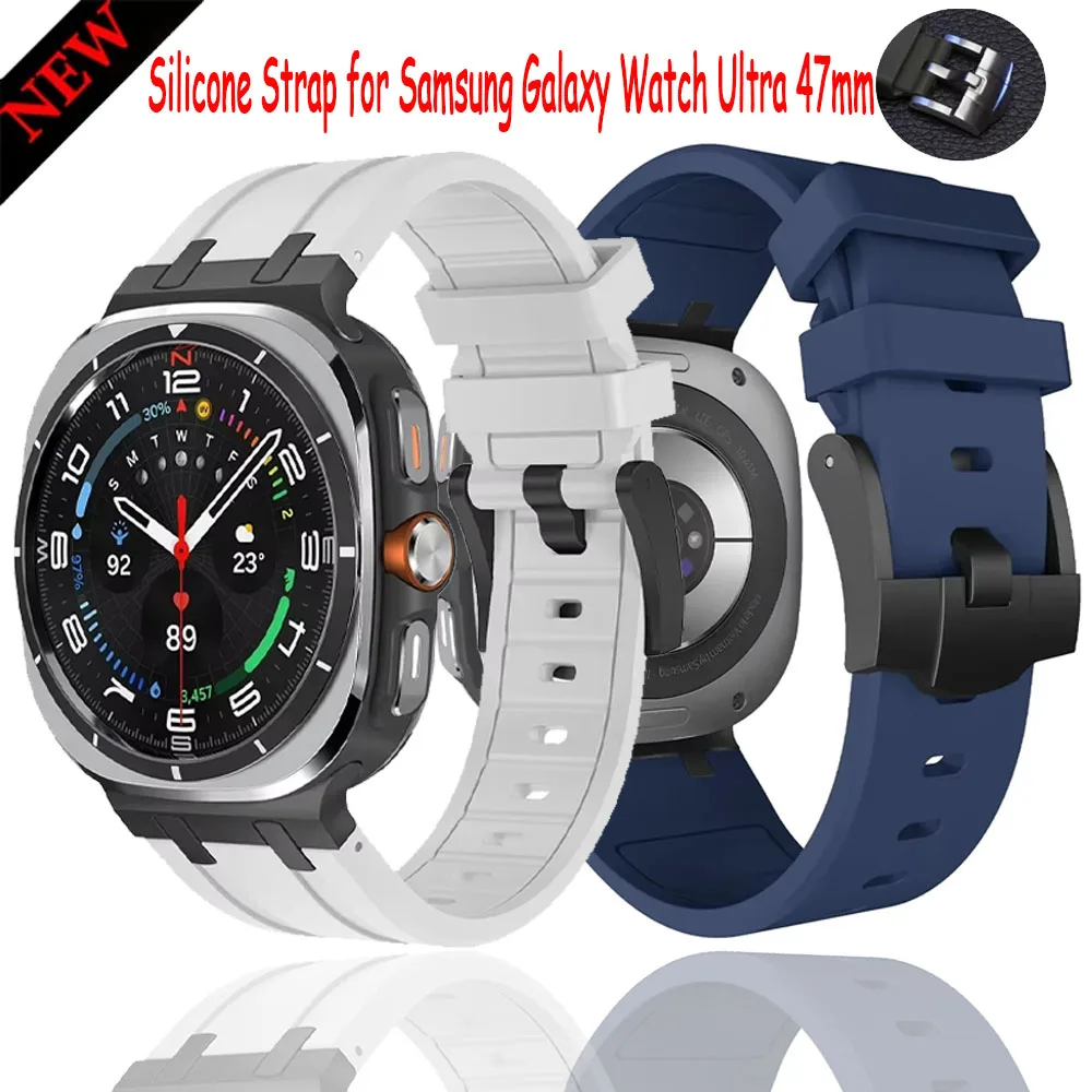 Sports Soft Silicone Strap For Samsung Galaxy Watch Ultra 47mm Metal Buckle Band Wristband For Galaxy Watch 7 Ultra Accessories
Sports Soft Silicone Strap For Samsung Galaxy Watch Ultra 47mm Metal Buckle Band Wristband For Galaxy Watch 7 Ultra Accessories