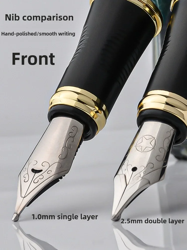 New Extra Thick Double Layer Hand Polished 1.2/3.0mm Fountain Pen Creative Large Iridium Nib Grain Calligraphy Practice
New Extra Thick Double Layer Hand Polished 1.2/3.0mm Fountain Pen Creative Large Iridium Nib Grain Calligraphy Practice
