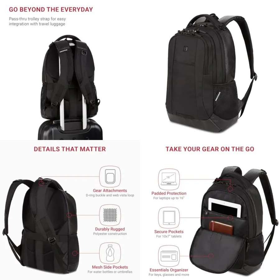 Cecil Laptop Backpack Fits 16-Inch Laptop, Travel Daypack with Organizer Pockets, Water Bottle Holders and Padded Straps
Cecil Laptop Backpack Fits 16-Inch Laptop, Travel Daypack with Organizer Pockets, Water Bottle Holders and Padded Straps