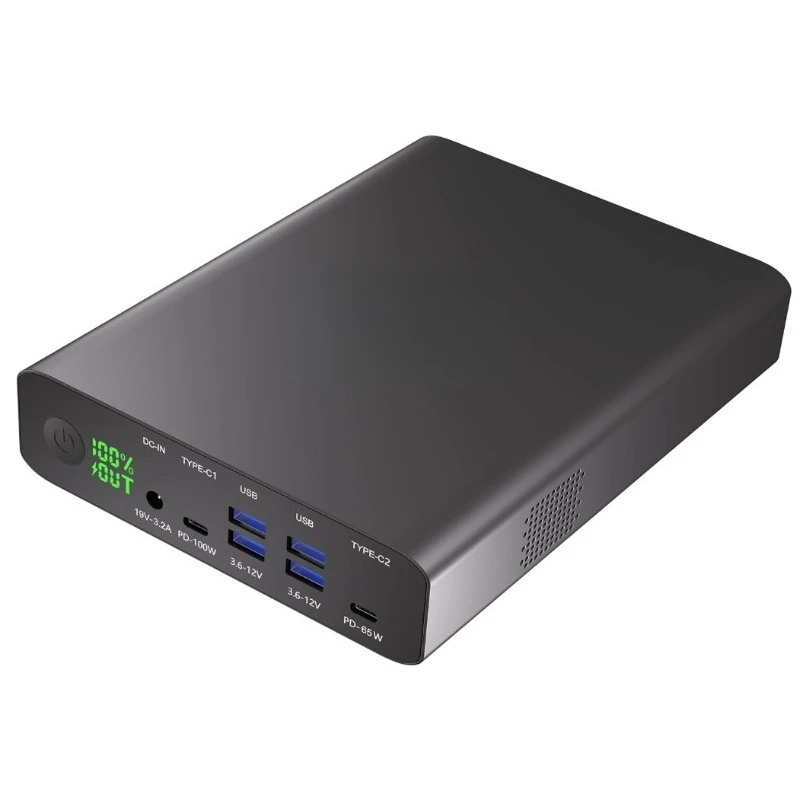 Portable Notebook Power Supply PD 100W 65WPower Bank 64000mAh USB Type
Portable Notebook Power Supply PD 100W 65WPower Bank 64000mAh USB Type