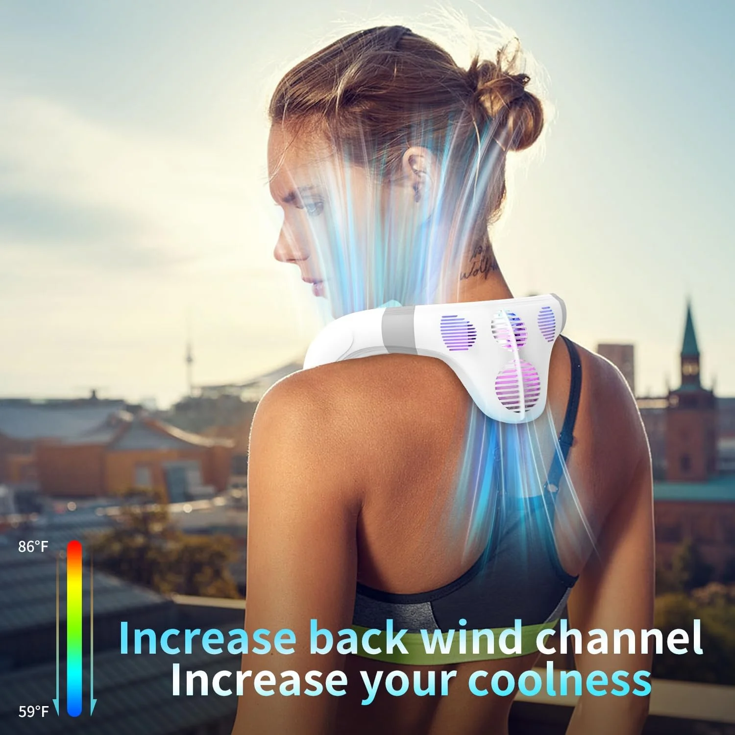 New Portable Neck Fan 5200mAh Neck Air Conditioner Rechargeable Semiconductor Cooling Fan Outdoor Personal Fan Wearable Cooler
New Portable Neck Fan 5200mAh Neck Air Conditioner Rechargeable Semiconductor Cooling Fan Outdoor Personal Fan Wearable Cooler