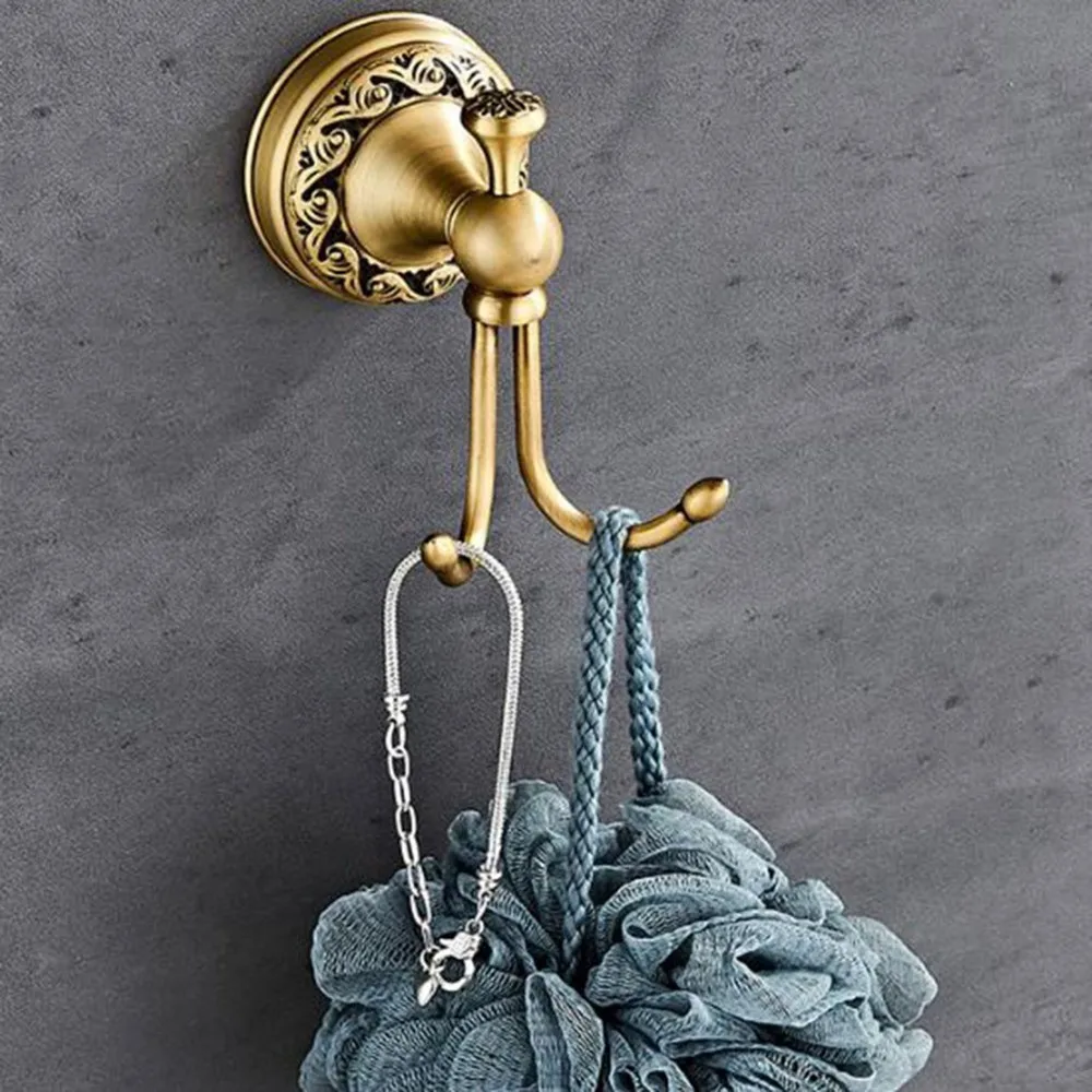 PHFU-2PC Brass Towel Hook, Vintage Wall Mounted Robe Holder, Bathroom Coat Hanger, Decorative Hardware For Kitchen Entryway
PHFU-2PC Brass Towel Hook, Vintage Wall Mounted Robe Holder, Bathroom Coat Hanger, Decorative Hardware For Kitchen Entryway