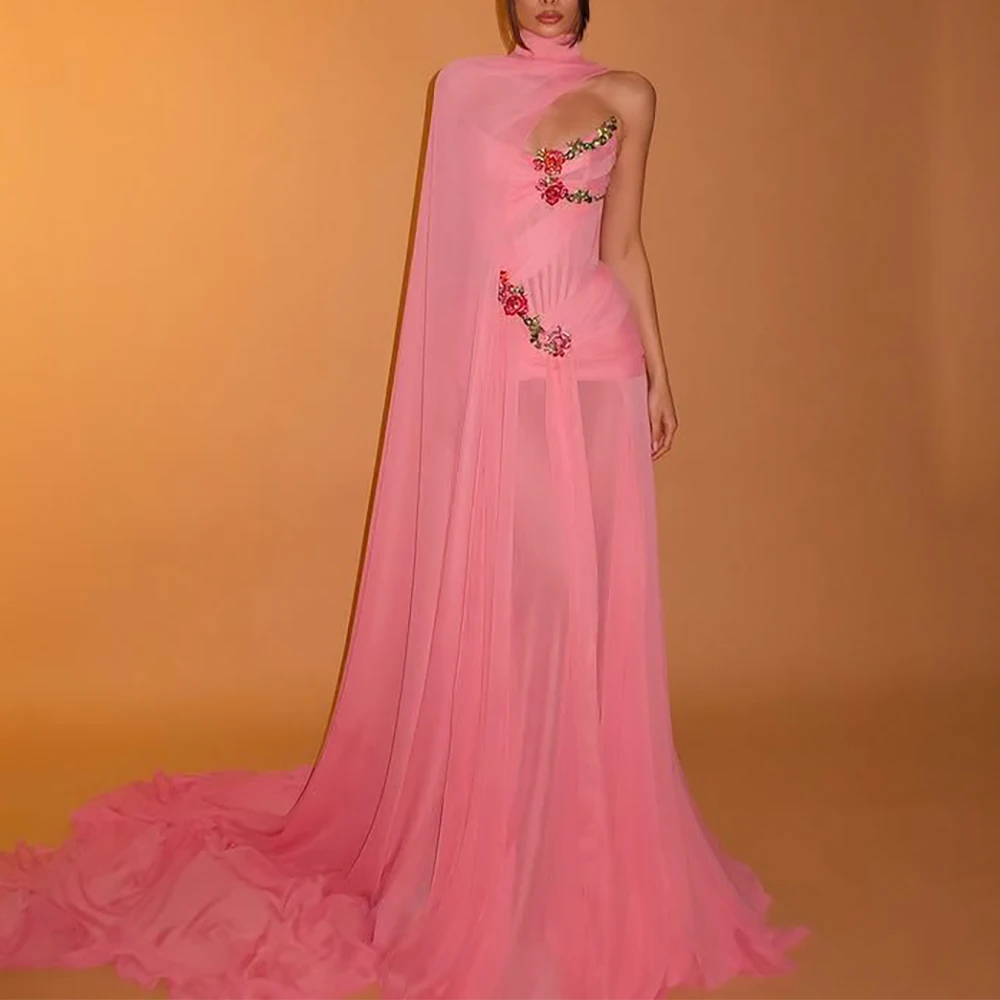 2025 Illusion Chiffon Wedding Dress with Sequined Flowers Tulle Cape Sleeves High Neck Fairy Tale Wedding Dress Vestido de Noche
2025 Illusion Chiffon Wedding Dress with Sequined Flowers Tulle Cape Sleeves High Neck Fairy Tale Wedding Dress Vestido de Noche