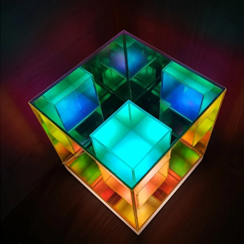 Colorful Atmosphere Desk Light, Water Cube Decorative Table Lamp, Colorful Space Projection Pyramid Romantic Night Lighting
Colorful Atmosphere Desk Light, Water Cube Decorative Table Lamp, Colorful Space Projection Pyramid Romantic Night Lighting