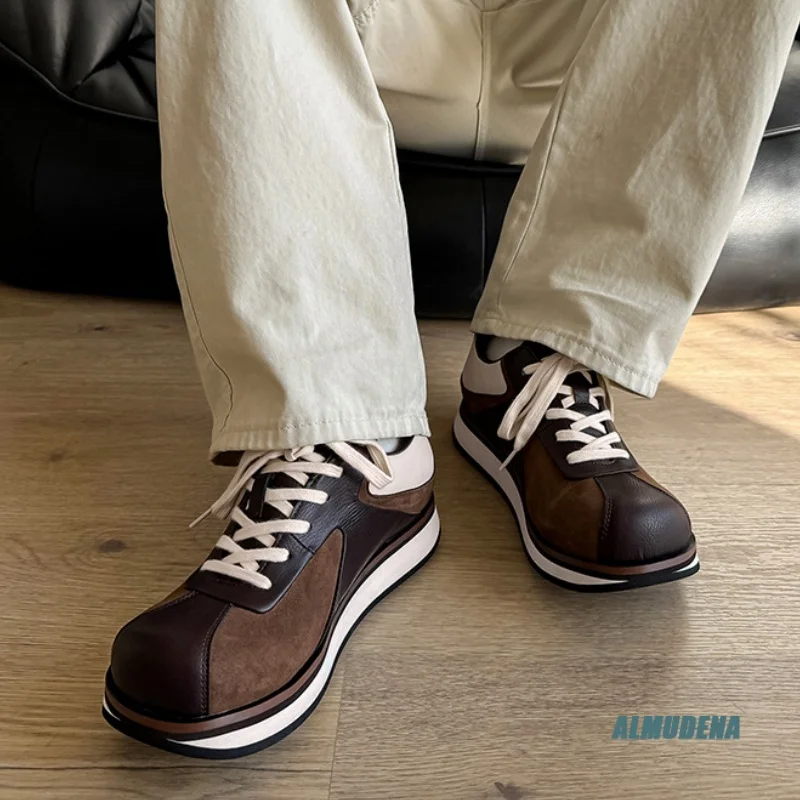 Brown Retro Casual Sneakers Men's Round Toe Lace-Up Thick Platform Street Style Minimalist All-Season Fashion Casual Shoes
Brown Retro Casual Sneakers Men's Round Toe Lace-Up Thick Platform Street Style Minimalist All-Season Fashion Casual Shoes