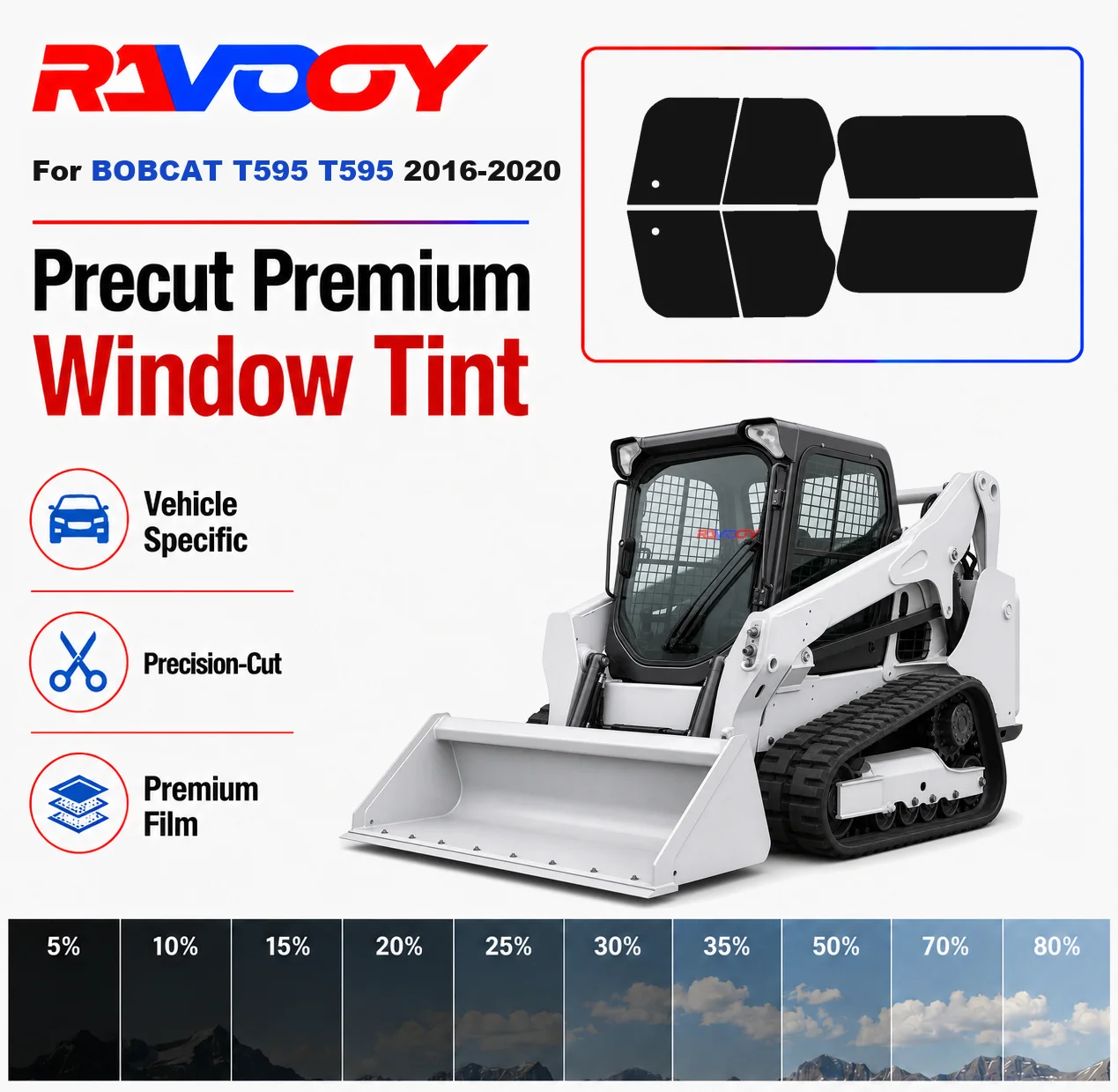 Premium Precut Window Tint Kit Front Rear Windows Rear Windshield For BOBCAT T595 T595 2016-2020 Complete Set Nano Ceramic Film
Premium Precut Window Tint Kit Front Rear Windows Rear Windshield For BOBCAT T595 T595 2016-2020 Complete Set Nano Ceramic Film