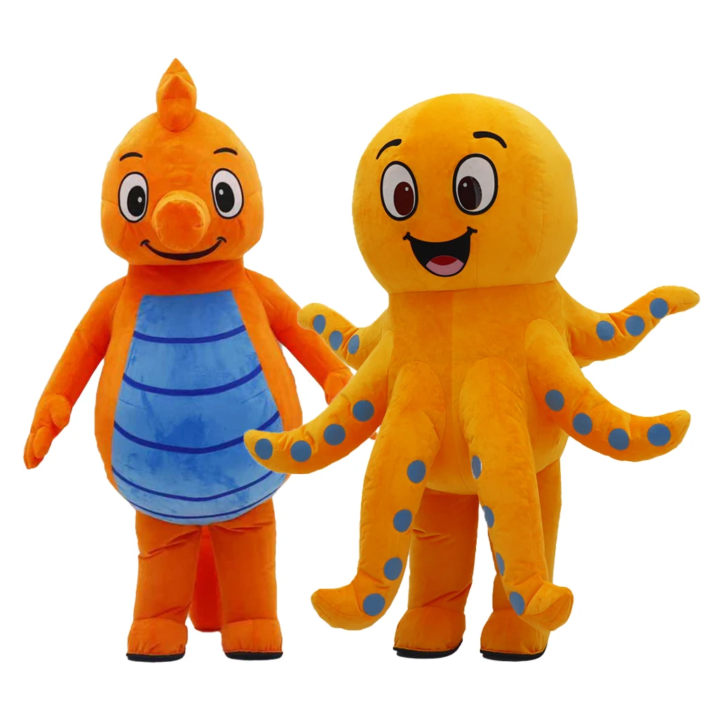 Надувной костюм осьминога, морской конек, парад-талисман, персонаж для взрослых, косплей, Хэллоуин, пляжная вечеринка, плюшевый комплект
Надувной костюм осьминога, морской конек, парад-талисман, персонаж для взрослых, косплей, Хэллоуин, пляжная вечеринка, плюшевый комплект