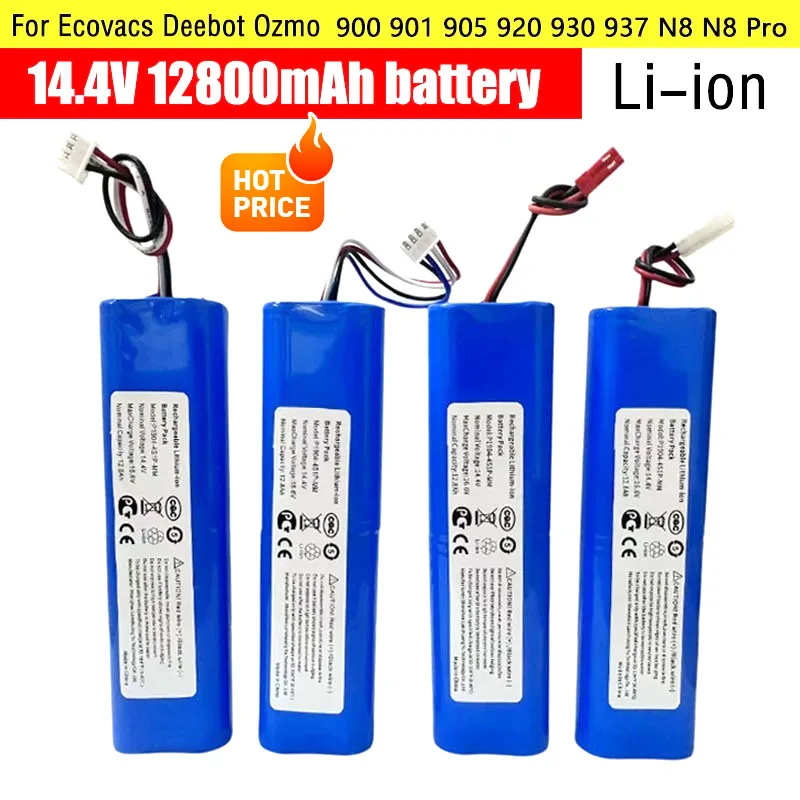 14.4V 12800mAh Robot Vacuum Cleaner Battery For Ecovacs Deebot Ozmo 900 901 905 920 930 937 N8 N8 Pro Li-ion Replacement Battery
14.4V 12800mAh Robot Vacuum Cleaner Battery For Ecovacs Deebot Ozmo 900 901 905 920 930 937 N8 N8 Pro Li-ion Replacement Battery