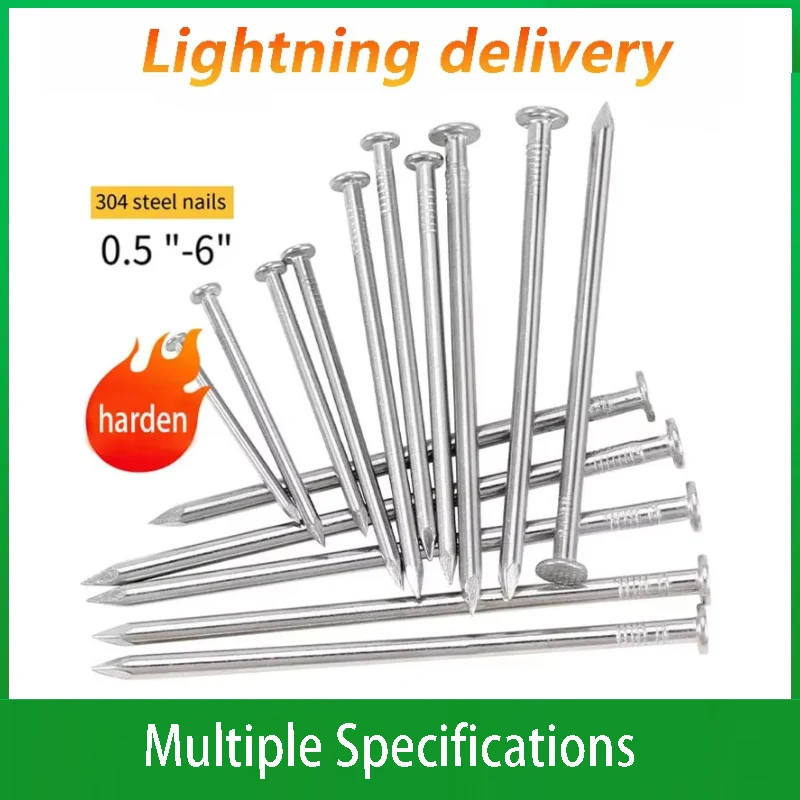 304 Stainless Steel Screw Woodworking Nails Round Nails Cement Wall Nails Lengthened Small Nails Concrete Screw 0.5/0.8-6.0 Inch
304 Stainless Steel Screw Woodworking Nails Round Nails Cement Wall Nails Lengthened Small Nails Concrete Screw 0.5/0.8-6.0 Inch